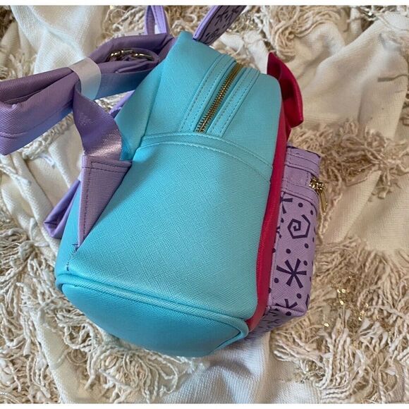 Loungefly Minnie Mouse Main Attraction Mad  Hatter Mini Backpack Disney NEW
